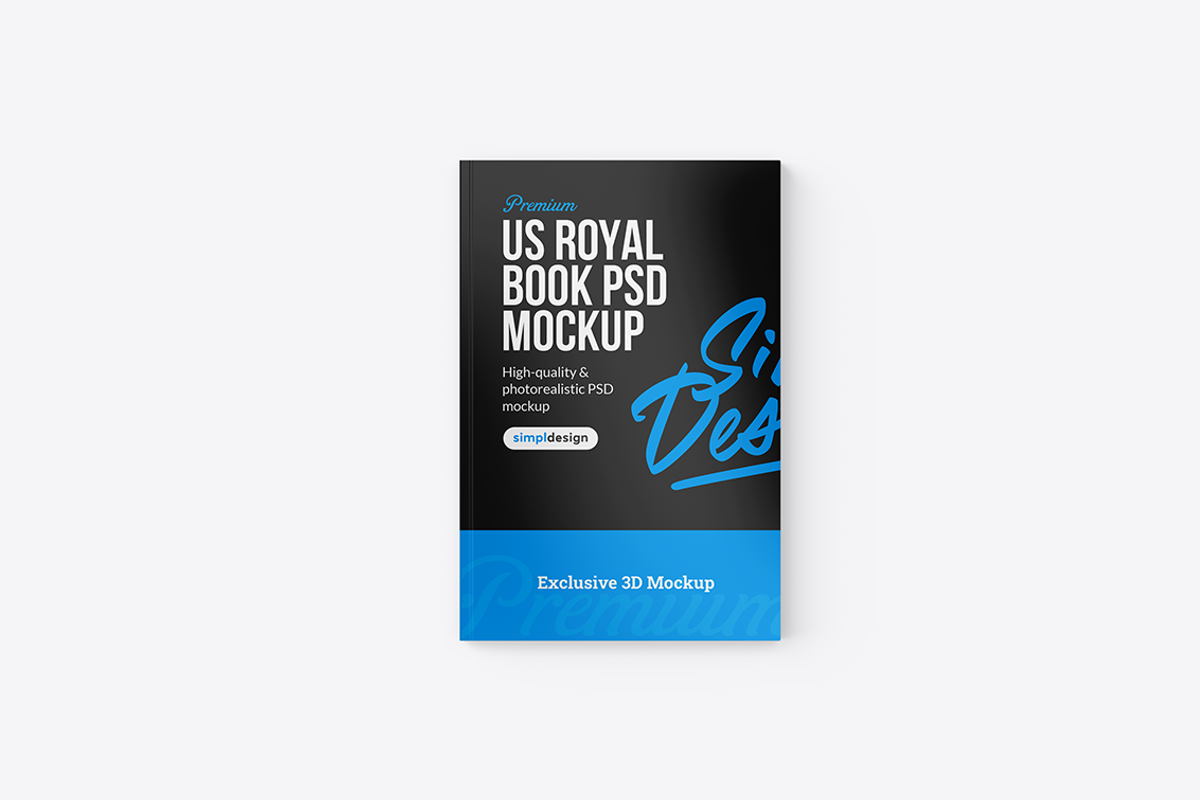US Royal Softcover Book Mockup, a Books & Magazine Mockup by SimplDesign (Photo 3 of 13)