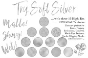 Soft Silver Foil Textures, a Texture Graphic by U + Me Studio (Thumbnail 3 of 4)