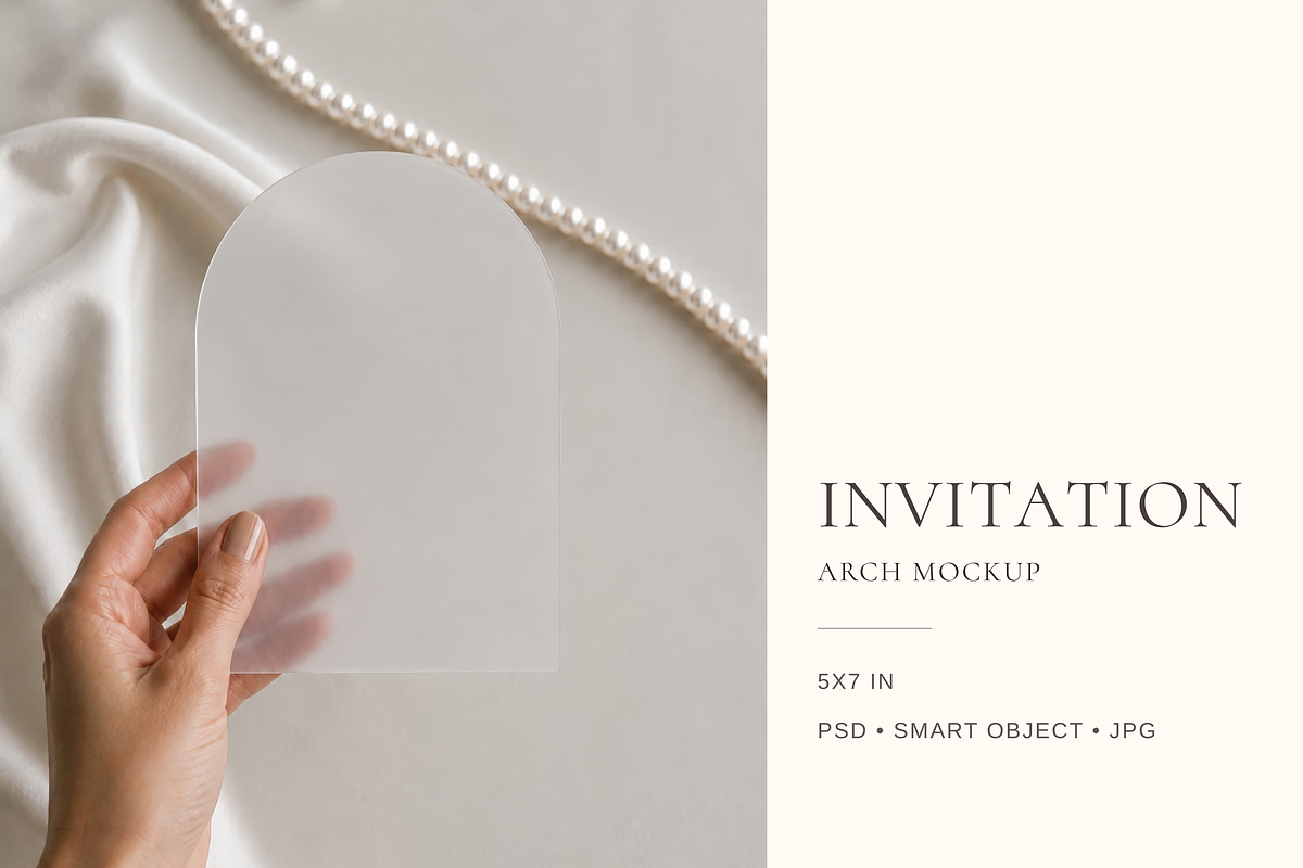 5x7 Acrylic Arch Invitation Mockup, an Advertising Mockup by Serenefeeling (Photo 1 of 7)