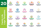 20 Logo Family Life Templates Bundle, a Branding & Logo Template by Friendesigns (Thumbnail 1 of 21)