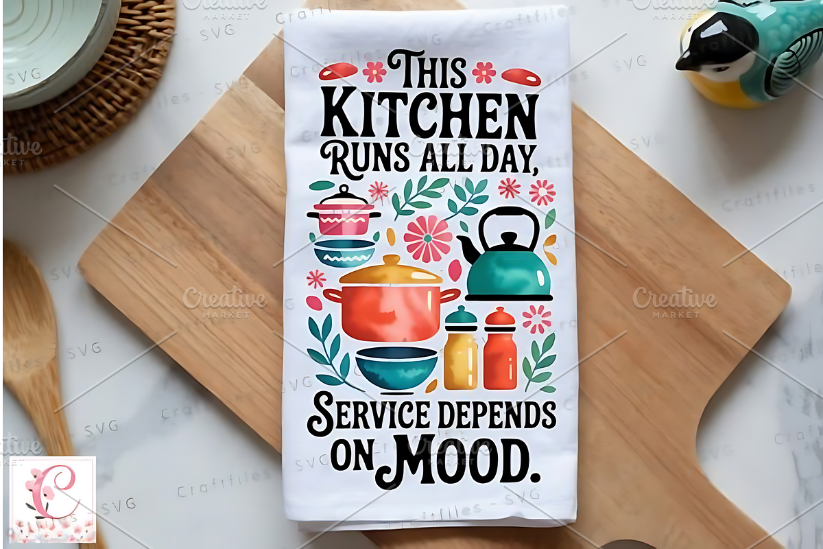 Funny Kitchen Dish Towel PNG, a Background Graphic by Design Station (Photo 3 of 4)