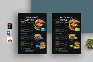 Restaurant Menu Template, a Flyer Template by obayes