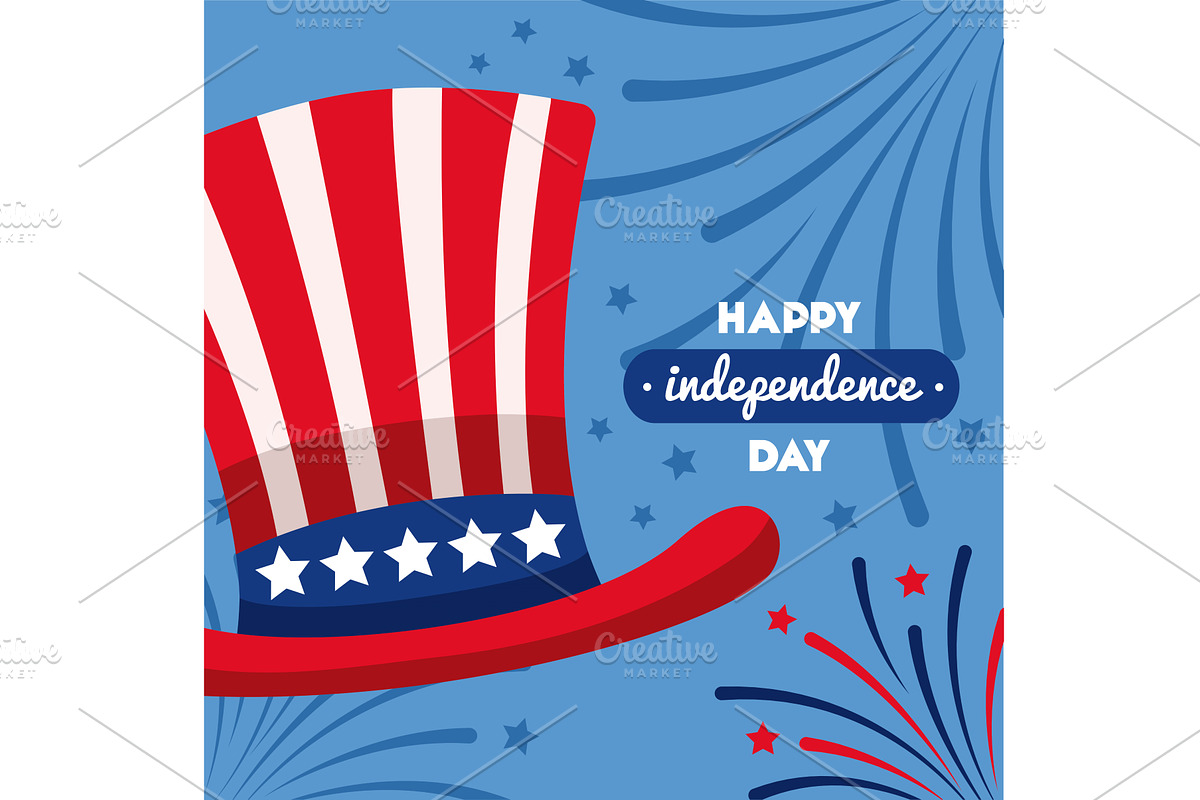 Usa independence day postcard, an Illustration by studiogstock