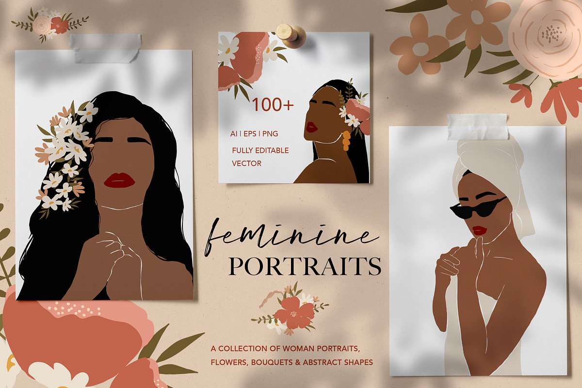 Portraits, Flowers, Abstract Shapes, a Person Illustration by Backyard Rose (Photo 1 of 16)