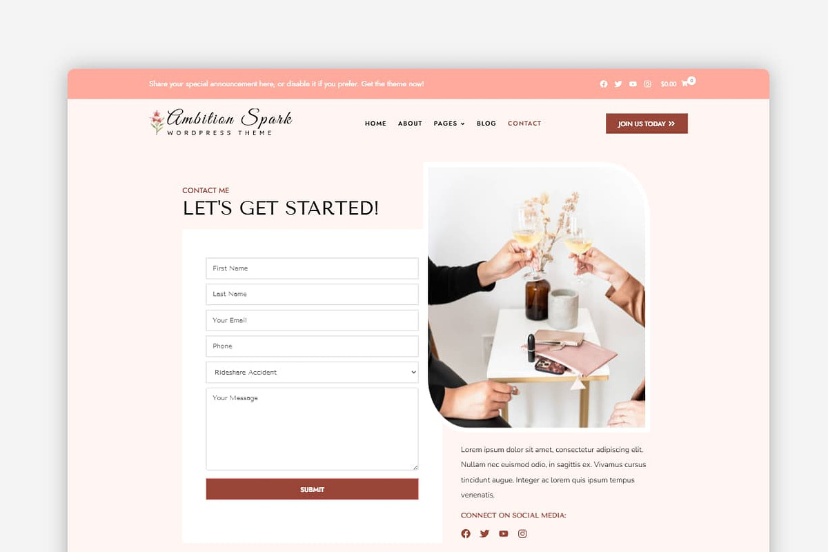 Ambition Spark WordPress Theme preview 3