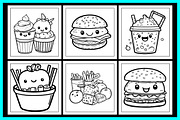 Kawaii Food Coloring Pages, a Food Illustration by protabsorkar11 (Thumbnail 3 of 7)