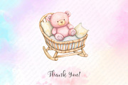 Pink Vintage Plush Animals Clipart, an Illustration by Watercolor design (Thumbnail 11 of 12)