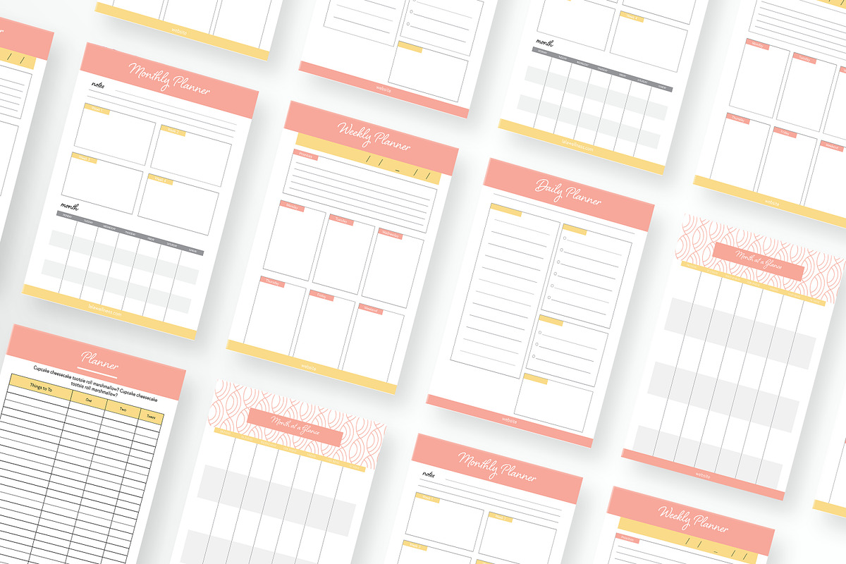 Happy Chic Planner Canva Indesign, a Magazine Template by VanessaRyan.co (Photo 2 of 2)