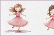 Little Pink Princess Watercolor Art, a Decorative Illustration by Digital Dreamscaping (Thumbnail 8 of 9)