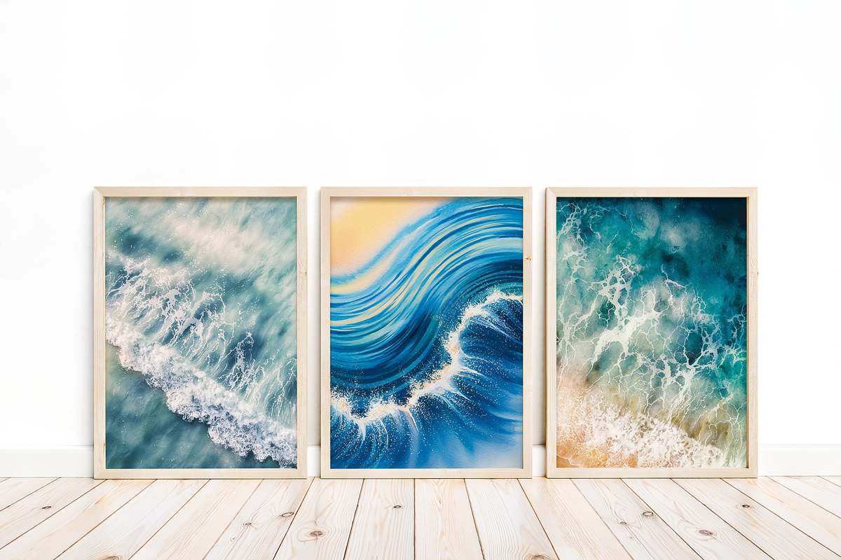 Watercolor Ocean Textures, a Background Graphic by Curve Design (Photo 11 of 12)