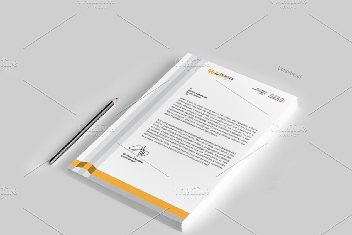 Letterhead 3 with MS Word File, a Stationery Template by RQ Designs (Photo 4 of 4)
