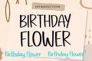 Birthday Flower, a Handwritten Font by Wow Magic (Thumbnail 1 of 3)