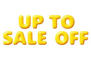 Sale, Up To And Off Yellow Balloon