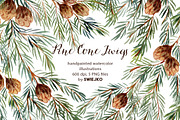 Pine Cones, hand painted clipart, a Seasonal Illustration by swiejko (Thumbnail 1 of 5)
