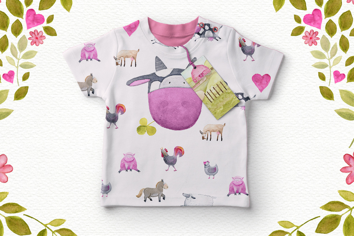 Watercolor Farm Animals Bundle, an Animal Illustration by Bibela (Photo 2 of 16)
