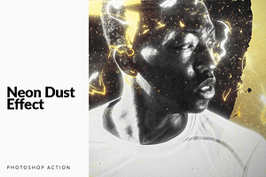 Neon Dust Photoshop Action