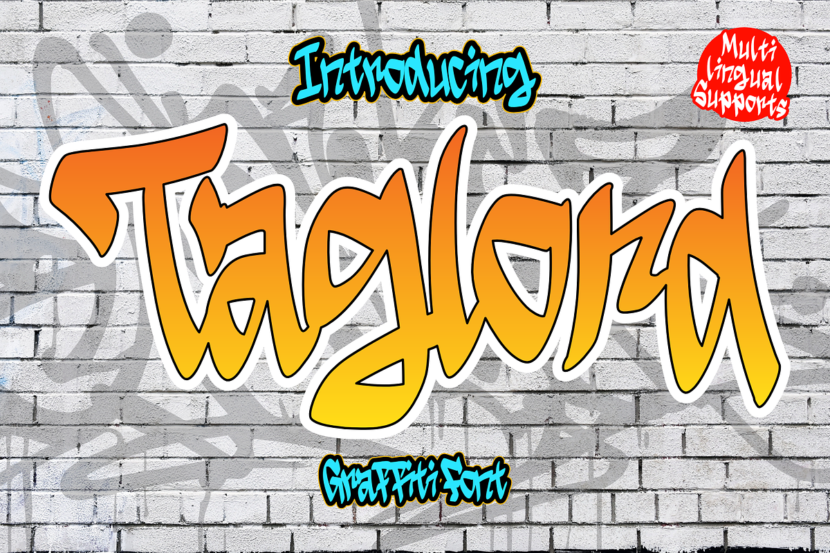 Taglord is a graffiti-tagging font, a Handwritten Font by Brown Cupple (Photo 1 of 8)