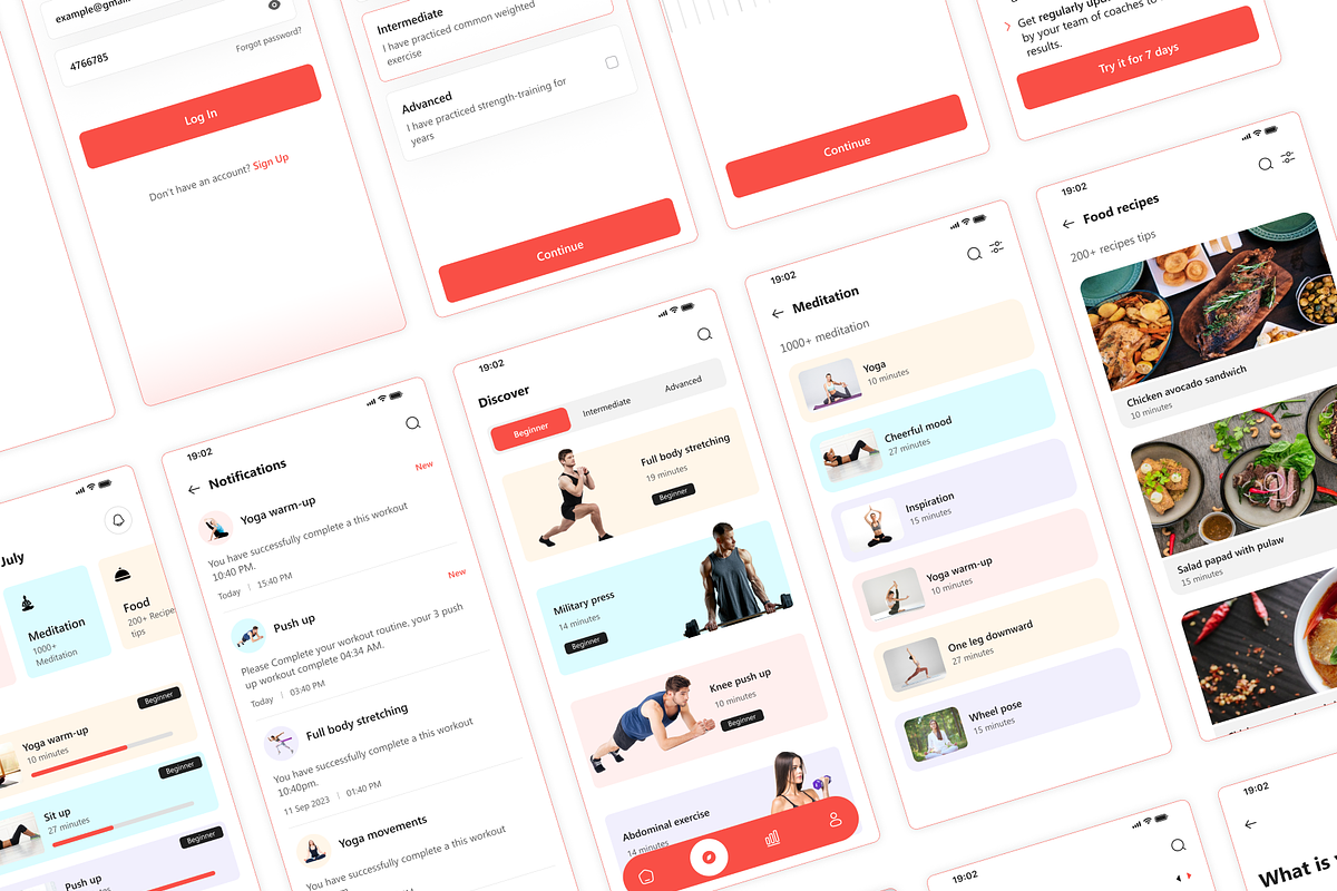 Prime Fitness App UI Kit, an UI Kit Template by Futurelens (Photo 6 of 6)