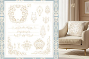 Regency wedding monogram crest, a Decorative Illustration by WonderWonder (Thumbnail 2 of 9)