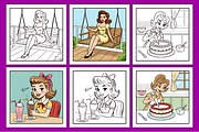 Pin Up Girl Coloring Pages for Adult, a Decorative Illustration by Ink Gallery (Thumbnail 2 of 3)