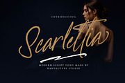 Scarlettia Modern Script Font, a Script Font by RantautypeStudio (Thumbnail 1 of 15)