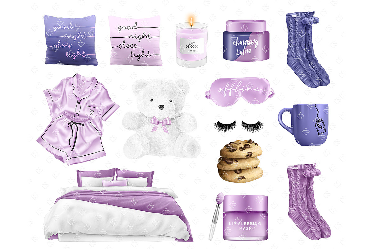 Good Night clipart, fashion, an Illustration by Collart Studio (Photo 6 of 9)