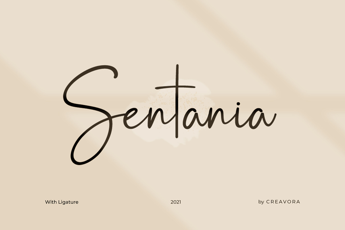 Sentania - Handwriting Font, a Script Font by Creavora (Photo 1 of 10)