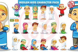 Moslem Kids Character Pack