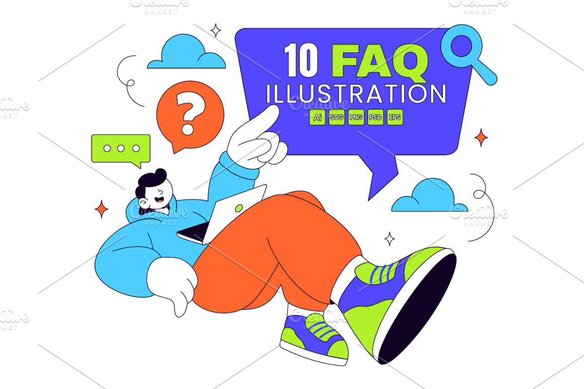 10 Frequently Asked Questions, a Technology Illustration by denayunebgt (Photo 1 of 4)
