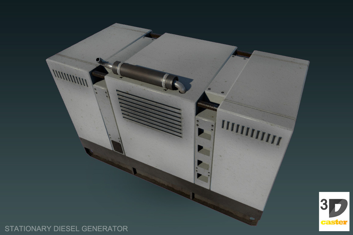 Stationary diesel generator, a Cars & Vehicle 3D Model by 3DCaster (Photo 5 of 6)