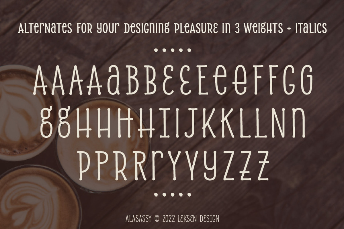 Alasassy Caps Pro, a Handwritten Font by Leksen Design (Photo 3 of 6)