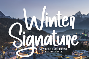 Winter Signature Script Font