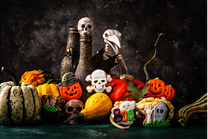 Halloween cookies in shape of jack-o, a Holiday Photo by Yulia Furman