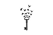 50 Flying Keys Silhouette Vector Bun, an Illustration by Designs_River (Thumbnail 40 of 51)