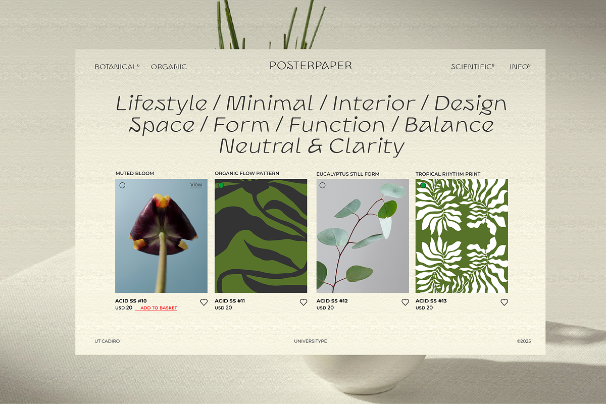 UT Cadiro-A Minimalist Display Font, a Sans Serif Font by Universitype (Photo 12 of 12)