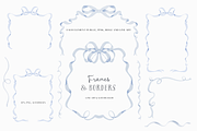 Watercolor Line art Bows Ribbons Set, a Decorative Illustration by Grace Noboa Illustrations (Thumbnail 10 of 11)