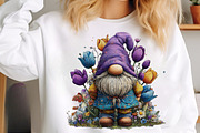 Whimsical spring gnome clipart, an Illustration by SinaCreation (Thumbnail 7 of 11)