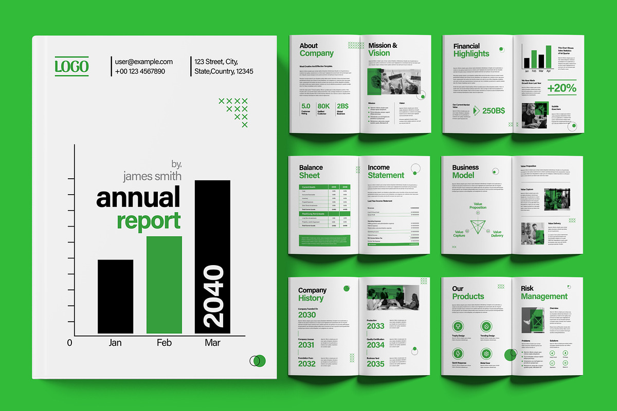Creative Business Annual Report, a Brochure Template by ContestDesign (Photo 1 of 3)
