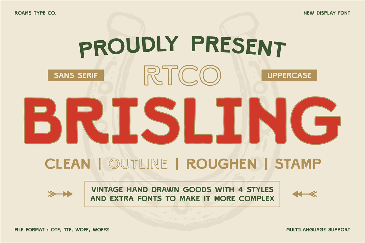 BRISLING - HAND DRAWN TYPEFACE, a Sans Serif Font by Roams Type (Photo 1 of 13)