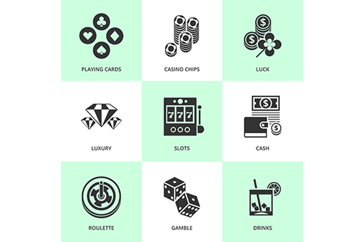 Set of flat casino icons., an Icon by painterr (Photo 3 of 4)