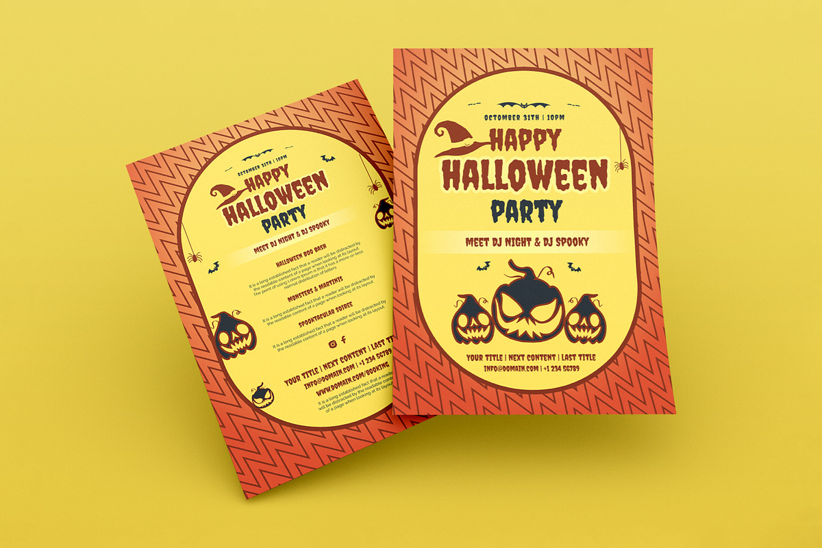 Halloween Party Flyer Templates, a Flyer Template by Goodsdune (Photo 2 of 3)
