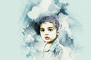 Watercolor Portrait Art, an Action Add-On by MRI STUDIO (Thumbnail 4 of 15)