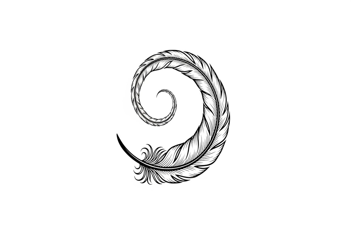 Vintage Feather Swirl SVG Bundle, an Illustration by Creativeshirt (Photo 23 of 31)
