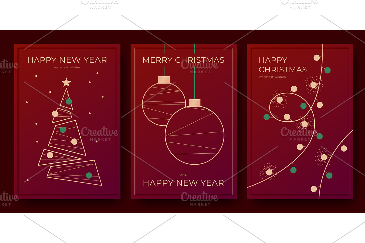 Minimalist card set with geometric, an Illustration by art PVP - market
