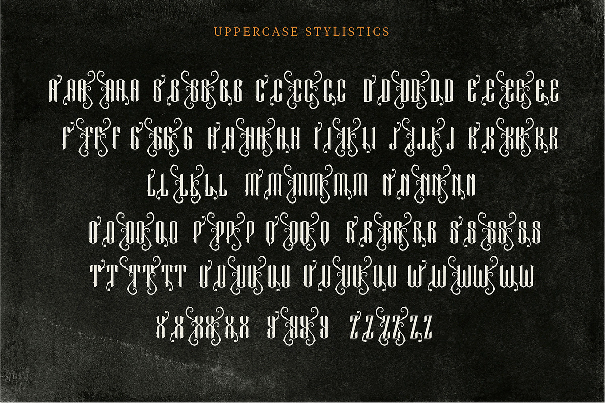 Black Cameo - With Bonus Ornaments, a Blackletter Font by creativemedialab (Photo 8 of 8)