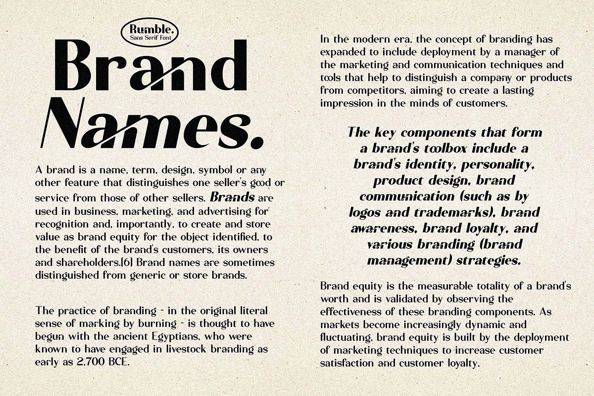Rumble//Elegant Sans Serif, a Sans Serif Font by HanzelSpace Studio (Photo 9 of 12)