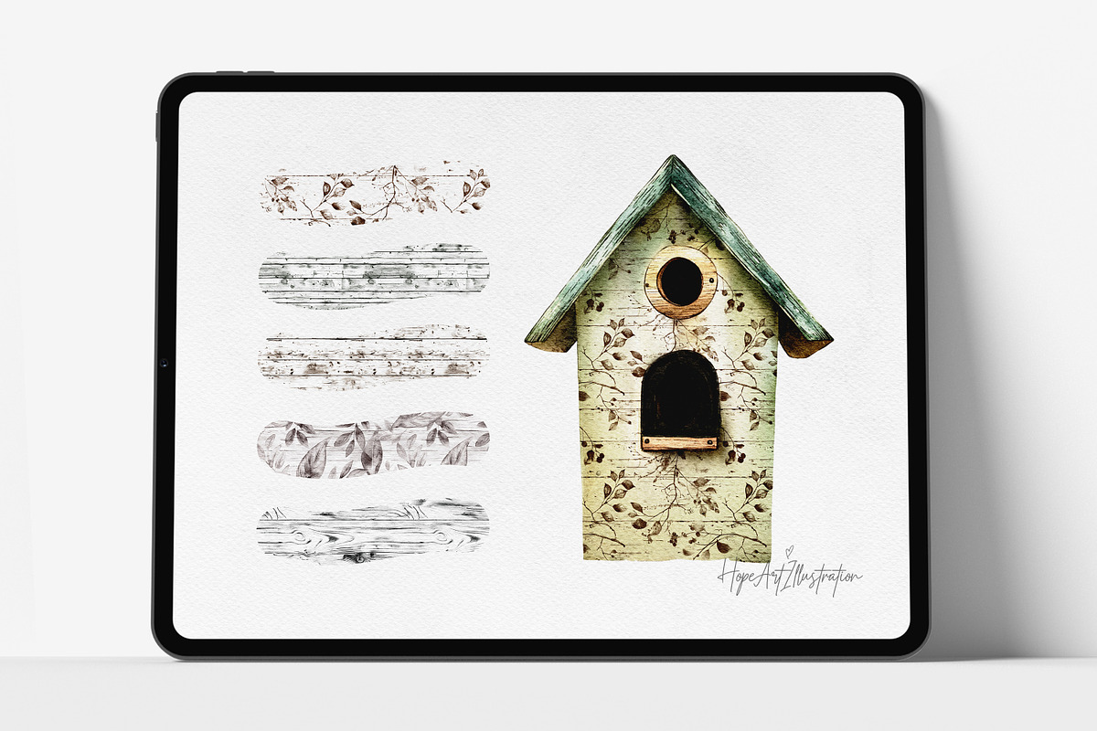 Procreate Watercolor Wood Texture, a Brush Add-On by HopeArtIllustration (Photo 4 of 8)