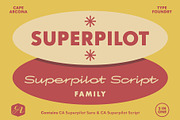 CA Superpilot, a Script Font by Cape Arcona Type Foundry (Thumbnail 1 of 9)