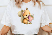 Whimsical Strawberry Squirrel, a Seasonal Illustration by Designworld (Thumbnail 7 of 10)