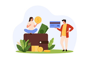 Bank payment shopping reward, a Finance Illustration by Flashvector